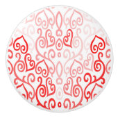 Patroon voor rood en roze hart keramische knop (Voorkant)