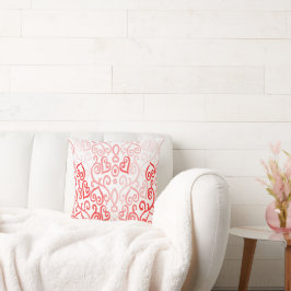 Patroon voor rood en roze hart kussen