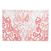 Patroon voor rood en roze hart kussensloop (Achterkant-Links)