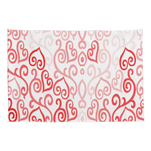 Patroon voor rood en roze hart kussensloop (Achterkant-Rechts)