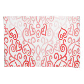 Patroon voor rood en roze hart kussensloop (Voorkant-Links)