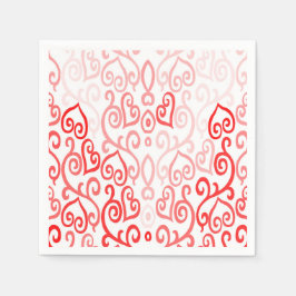 Patroon voor rood en roze hart servet