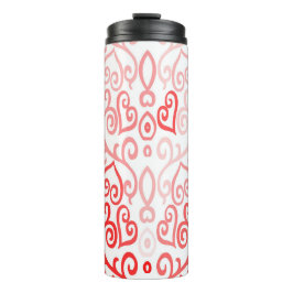 Patroon voor rood en roze hart thermosbeker