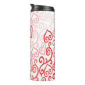 Patroon voor rood en roze hart thermosbeker (Geroteerd rechts)