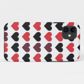 Patroon voor rood en zwart hart Case-Mate iPhone case (Achterkant (horizontaal))