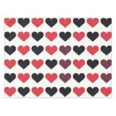 Patroon voor rood en zwart hart tafelkleed (Voorkant (Horizontaal))