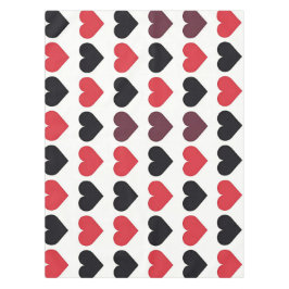 Patroon voor rood en zwart hart tafelkleed