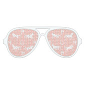 Patroon voor roze en witte galoping aviator zonnebril (Voorkant)