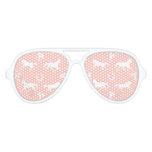 Patroon voor roze en witte galoping aviator zonnebril (Voorkant)