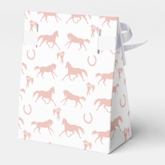 Patroon voor roze en witte galoping bedankdoosjes (Achterkant)
