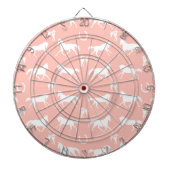 Patroon voor roze en witte galoping dartbord (Voorkant)