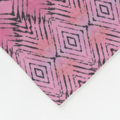 Patroon voor roze en zwarte diamantstrips fleece deken (Hoek)