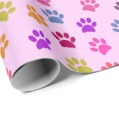 Patroon voor roze schilderafdrukken cadeaupapier (Rol Hoek)