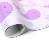 Patroon voor roze walvissen cadeaupapier (Rol Hoek)