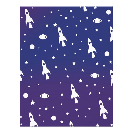  patroon voor ruimteraketten foto afdruk (Voorkant)
