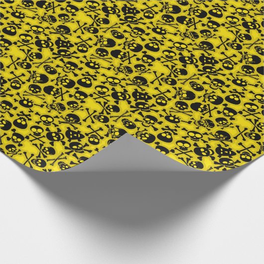 Patroon voor schedel en dwarsbeenderen cadeaupapier (Hoek)