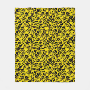 Patroon voor schedel en dwarsbeenderen fleece deken