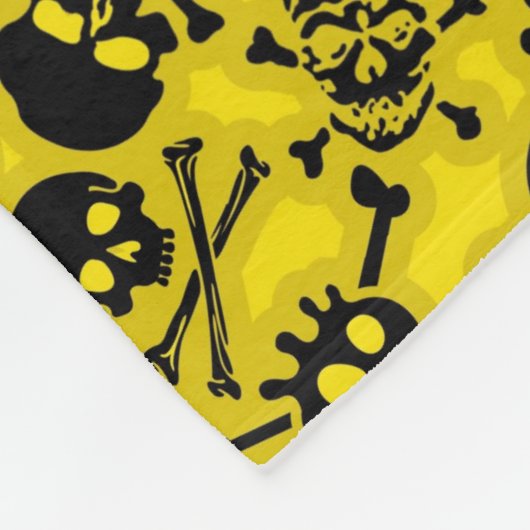 Patroon voor schedel en dwarsbeenderen fleece deken (Hoek)