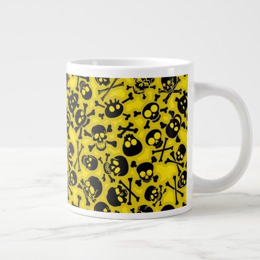 Patroon voor schedel en dwarsbeenderen grote koffiekop (Rechts)