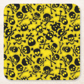 Patroon voor schedel en dwarsbeenderen kartonnen onderzetters (Voorkant)