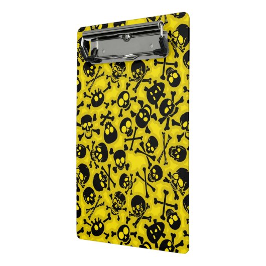 Patroon voor schedel en dwarsbeenderen mini klembord (Angled2)