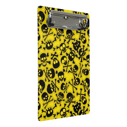 Patroon voor schedel en dwarsbeenderen mini klembord (Schuin)