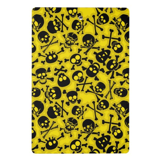 Patroon voor schedel en dwarsbeenderen mini klembord (Achterkant)