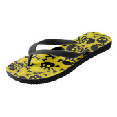 Patroon voor schedel en dwarsbeenderen teenslippers (Schuin)