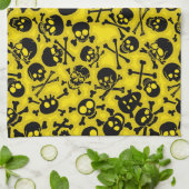 Patroon voor schedel en dwarsbeenderen theedoek (Gevouwen)