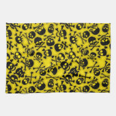 Patroon voor schedel en dwarsbeenderen theedoek (Horizontaal)