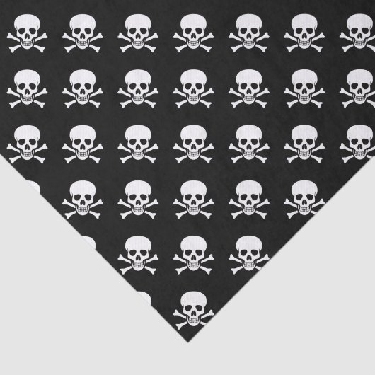 Patroon voor schedel en dwarsbeenderen tissuepapier (Detail)