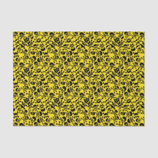 Patroon voor schedel en dwarsbeenderen tissuepapier (Voorkant)