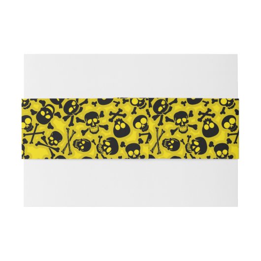 Patroon voor schedel en dwarsbeenderen uitnodigingen wikkel (Achterkant Voorbeeld)