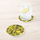 Patroon voor schedel en dwarsbeenderen zandsteen onderzetter (Zijkant)