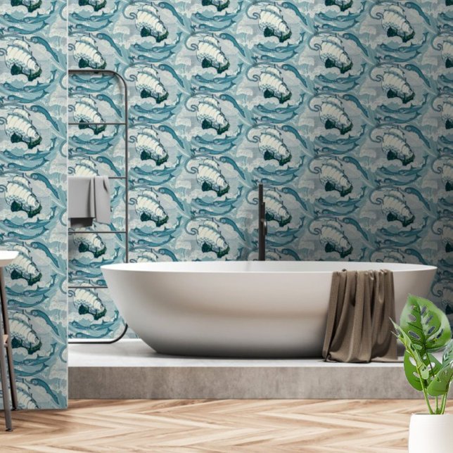  patroon voor schepen en dolfijnen behang (Creator heeft geüpload)