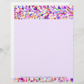 Patroon voor schilderverf voor Bright zomerkleuren Gepersonaliseerd Briefhoofd (Voorkant / Achterkant)