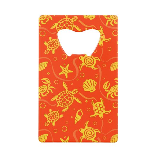 Patroon voor schildpadden creditkaart flessenopener (Voorkant)