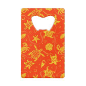 Patroon voor schildpadden creditkaart flessenopener (Achterkant)