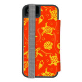 Patroon voor schildpadden incipio iPhone portemonnee hoesje (Agenda Achterkant)