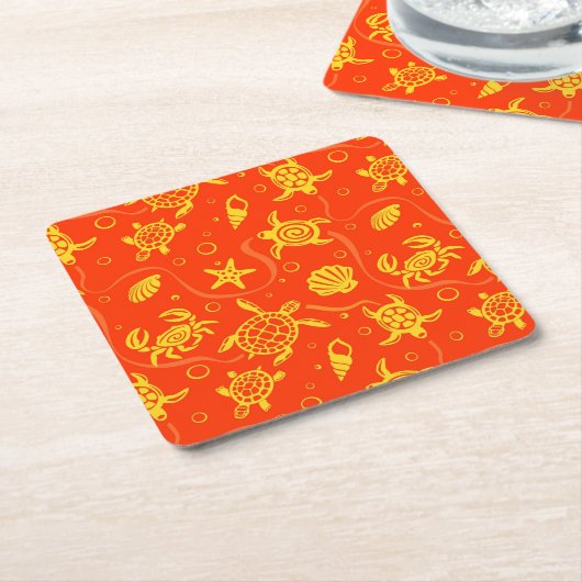 Patroon voor schildpadden kartonnen onderzetters (Schuin)