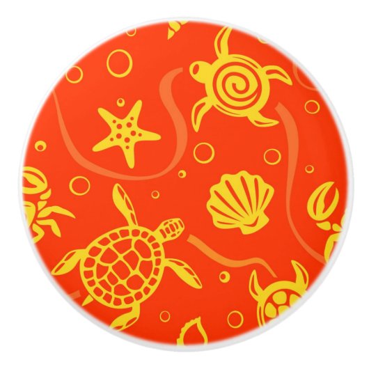 Patroon voor schildpadden keramische knop (Voorkant)