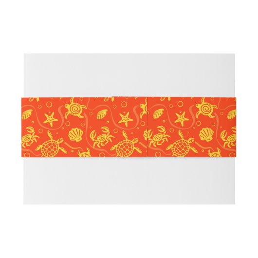 Patroon voor schildpadden uitnodigingen wikkel (Achterkant Voorbeeld)