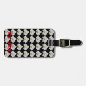 Patroon voor sierbloemen en bloesem bagagelabel (Voorkant horizontaal)