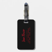 Patroon voor sierbloemen en bloesem bagagelabel (Achterkant verticaal)