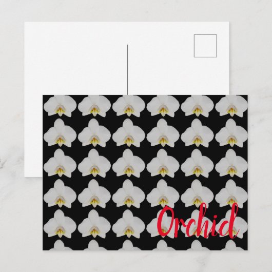 Patroon voor sierbloemen en bloesem feestdagenkaart (Voorkant / Achterkant)