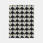 Patroon voor sierbloemen en bloesem fleece deken (Voorkant)