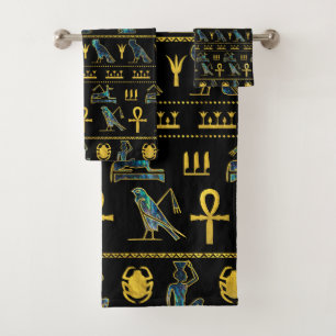 Patroon voor siersymbolen in Egypte Bad Handdoek