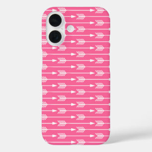 Patroon voor snelroze pijlen iPhone 16 hoesje
