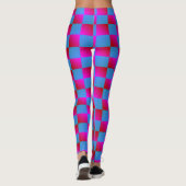 Patroon voor Socialite Blue en Roze cheques Leggings (Achterkant)