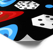 Patroon voor speel en spelen poster (Hoek)